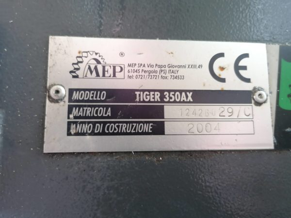 Rabljena avtomatska pnevmatska krožna žaga za kovino MEP Tiger 350AX