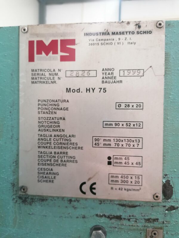 Rabljen hidravličen kombiniran stroj IMS model HY 75 2